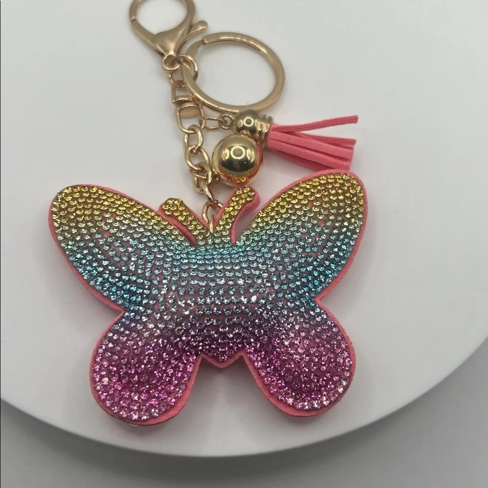 639. Multicolor Butterfly Keychain‎